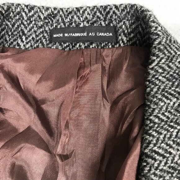 Harris Tweed Blazer Mens 42 Long Gray Herringbone Wool Sport Coat Made Scotland - Picture 7 of 16